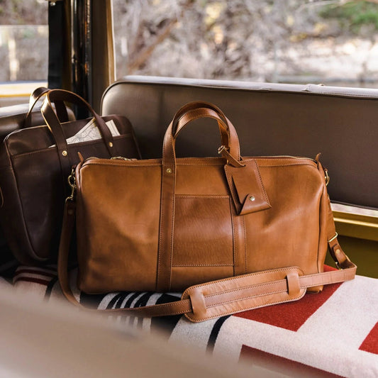 Pan Am Leather Duffle Bag