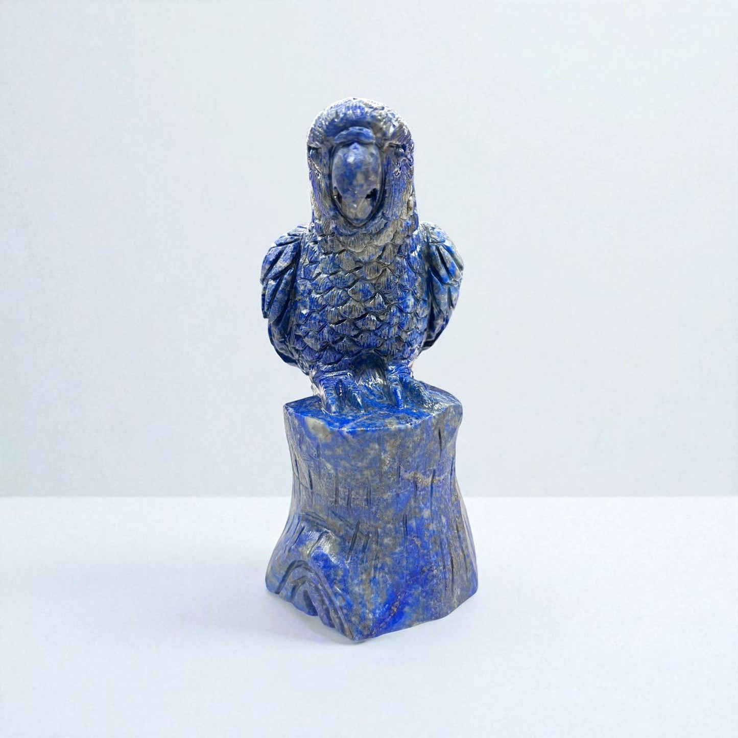 2.8" Natural Lapis Parrot Gemstone Carving