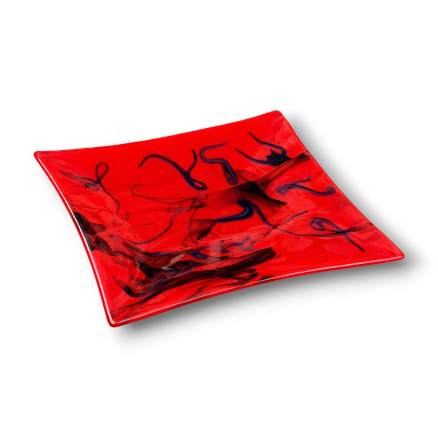 Custom-Made Glass Fused Rectangle Tray