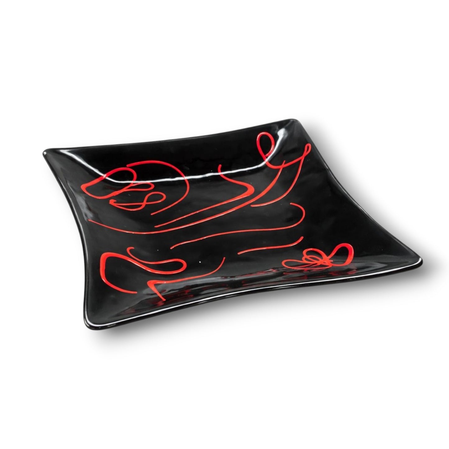 Custom-Made Glass Fused Square Plate