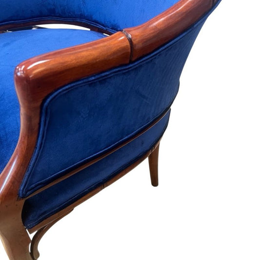 Two Armchairs - Rich Blue Velvet