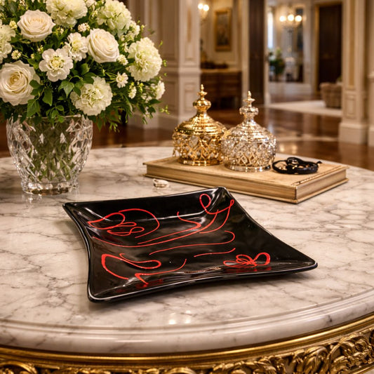 Custom-Made Glass Fused Square Plate