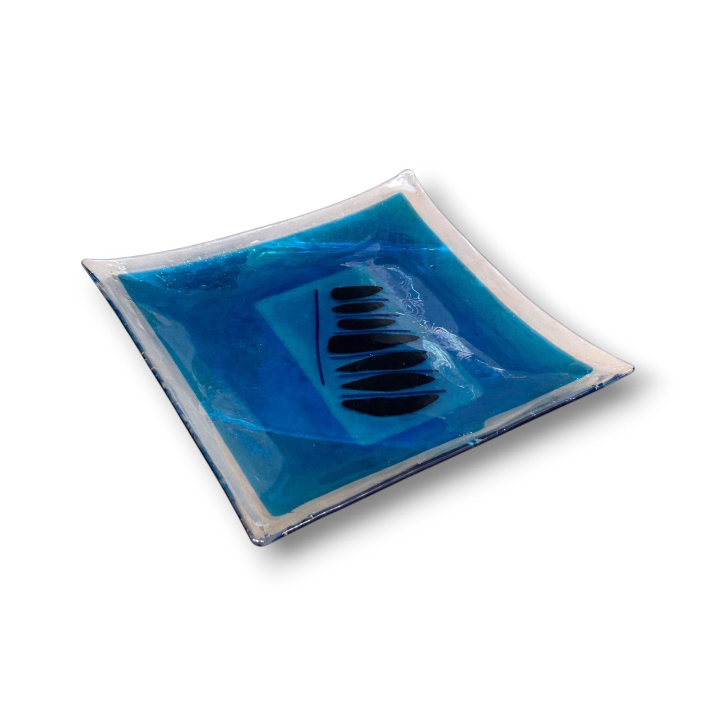 Custom-Made Glass Fused Square Plate