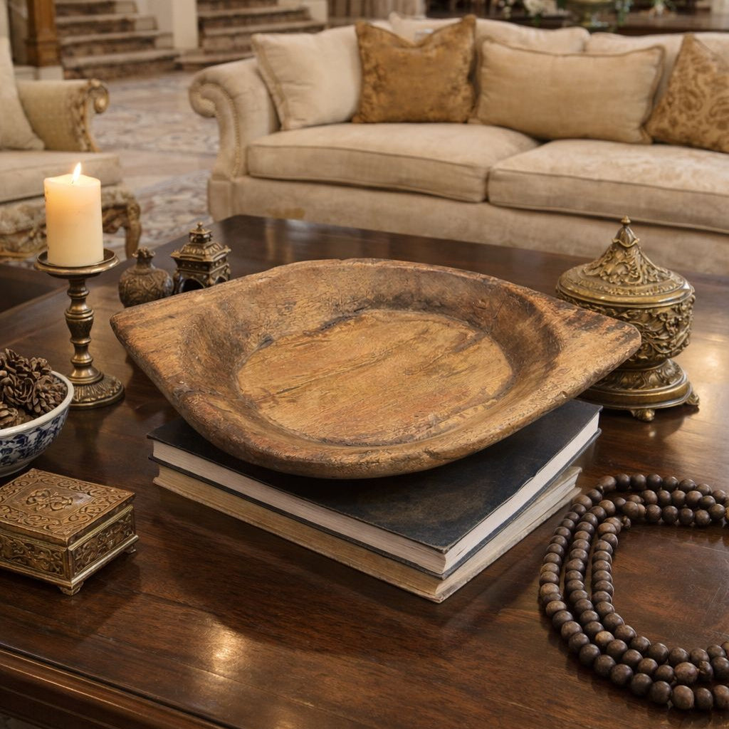 Hand-Carved Wooden Bowl