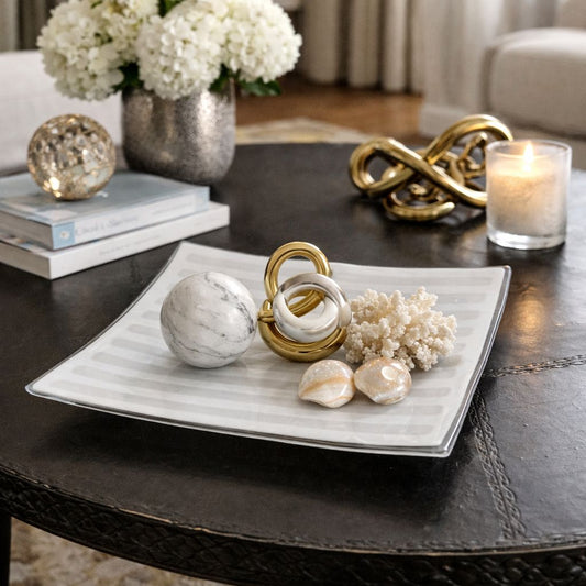 Hand-made Square Glass Platter