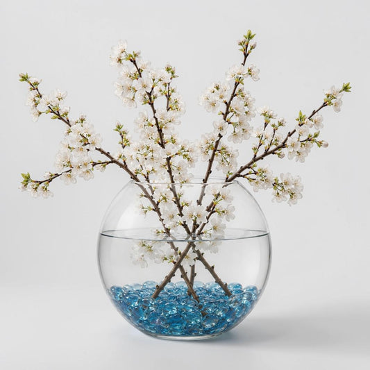 Light Blue - Decorative Flat Glass Marble Vase Filler