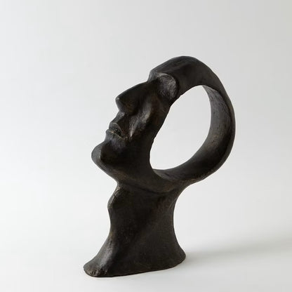 Hollow Head Man Sculpture