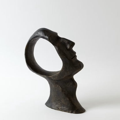 Hollow Head Man Sculpture