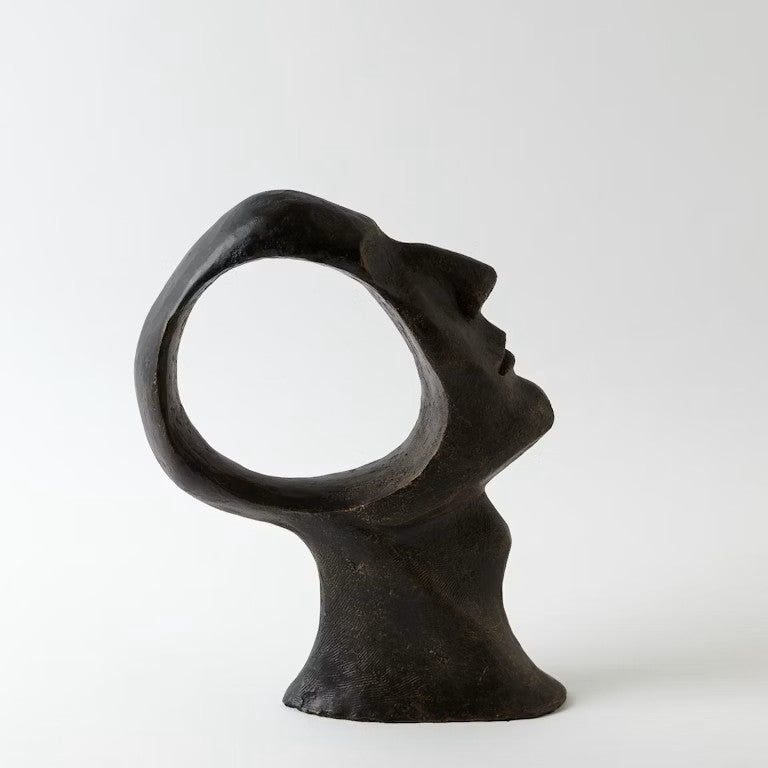 Hollow Head Man Sculpture