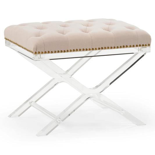 Soho Clear Acrylic Tufted Bench