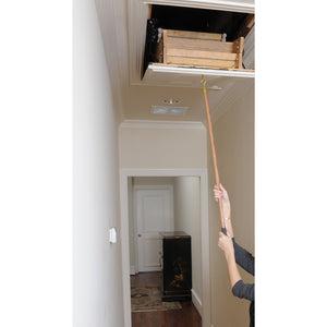 Attic Ease Ladder Pull System Kit - Pewter Finish - Lion's Head Pull Ring