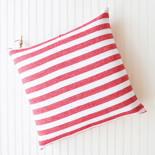 Red & White Stripe Pillow