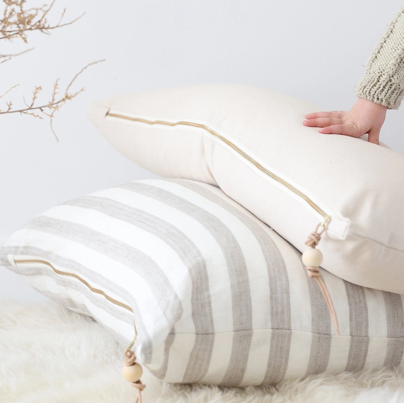 Pure Stripes - Linen Floor Pillow