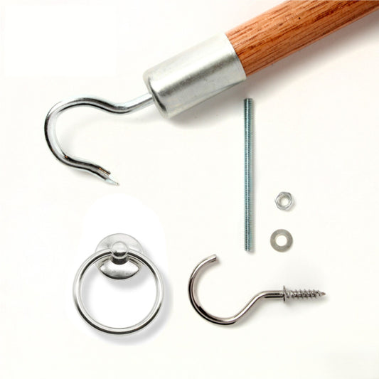 Attic Ease Ladder Pull System Kit - Pewter Finish - New Pull Ring