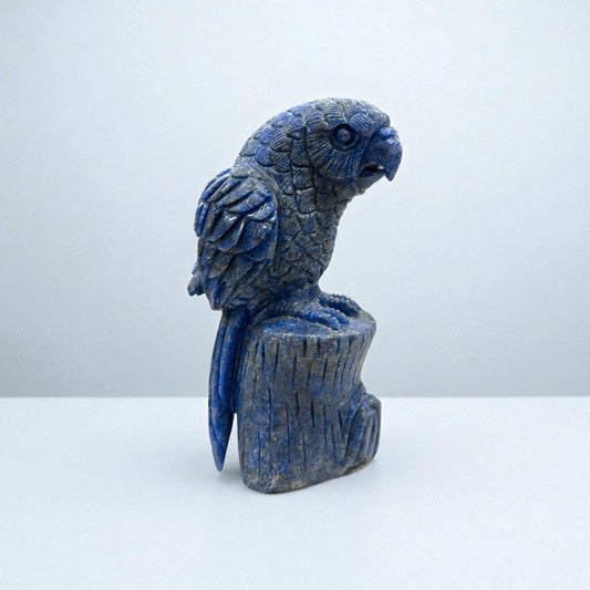 2.4" Natural Lapis Parrot Gemstone Carving
