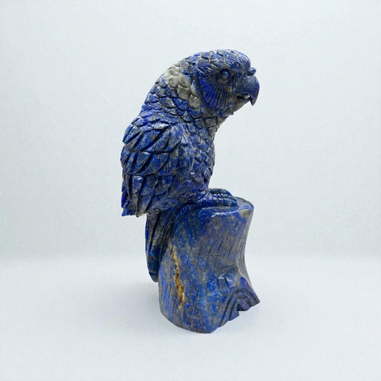 2.8" Natural Lapis Parrot Gemstone Carving