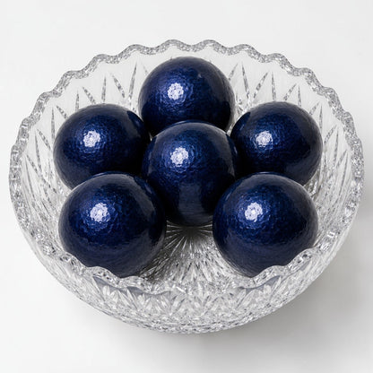 Capiz Balls - Set of 6 - Solid Blue