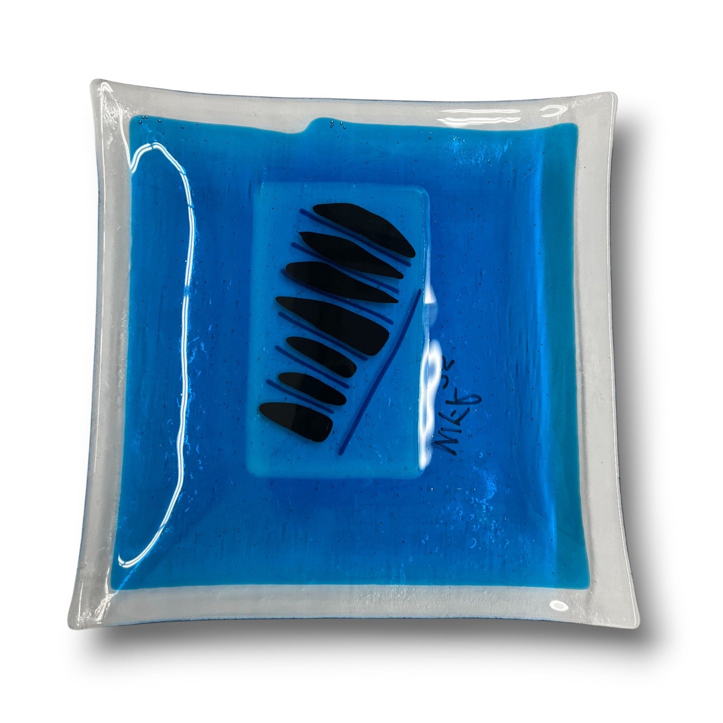 Custom-Made Glass Fused Square Plate