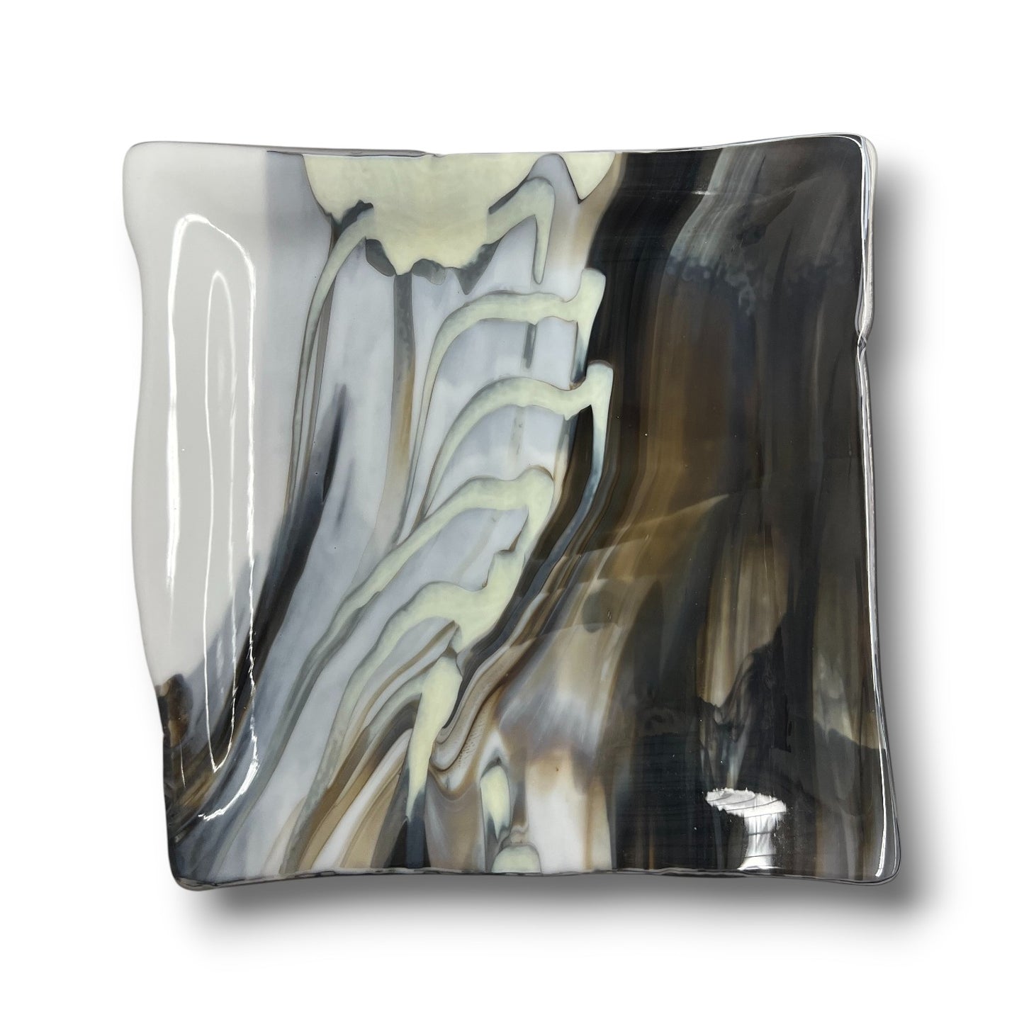 Custom-Made Glass Fused Square Plate