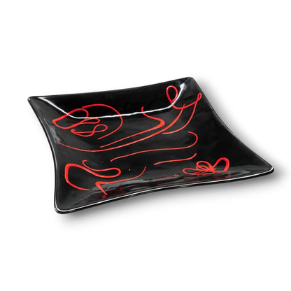 Custom-Made Glass Fused Square Plate