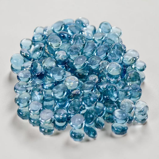 Light Blue - Decorative Flat Glass Marble Vase Filler