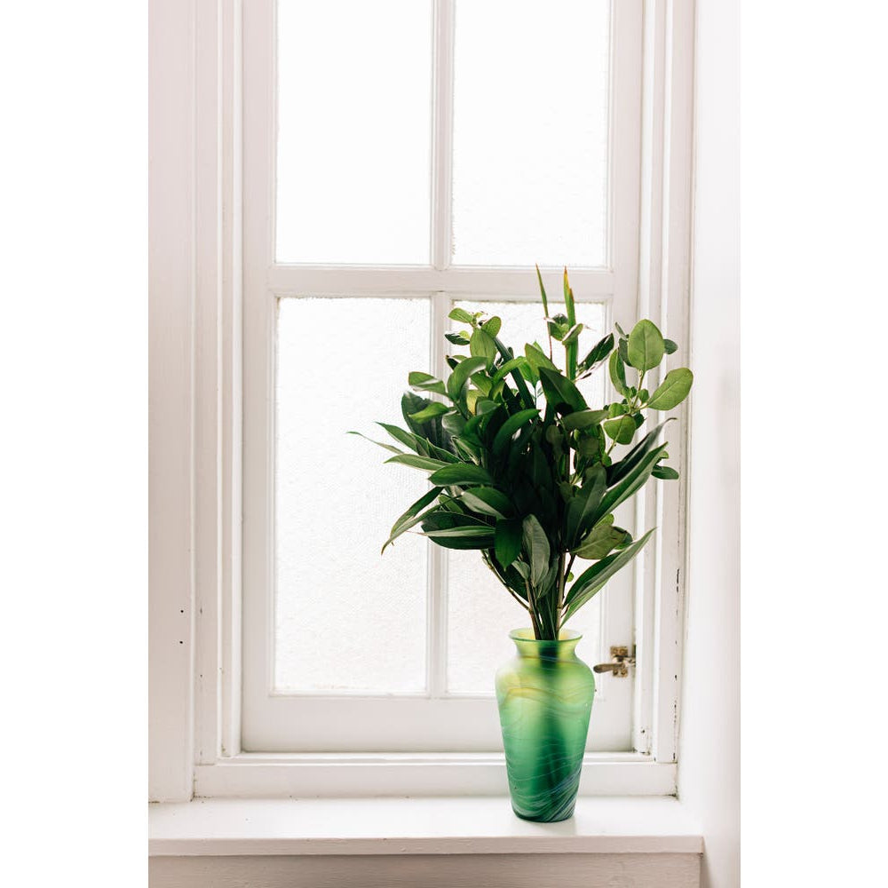 Deep Currents Green Vase