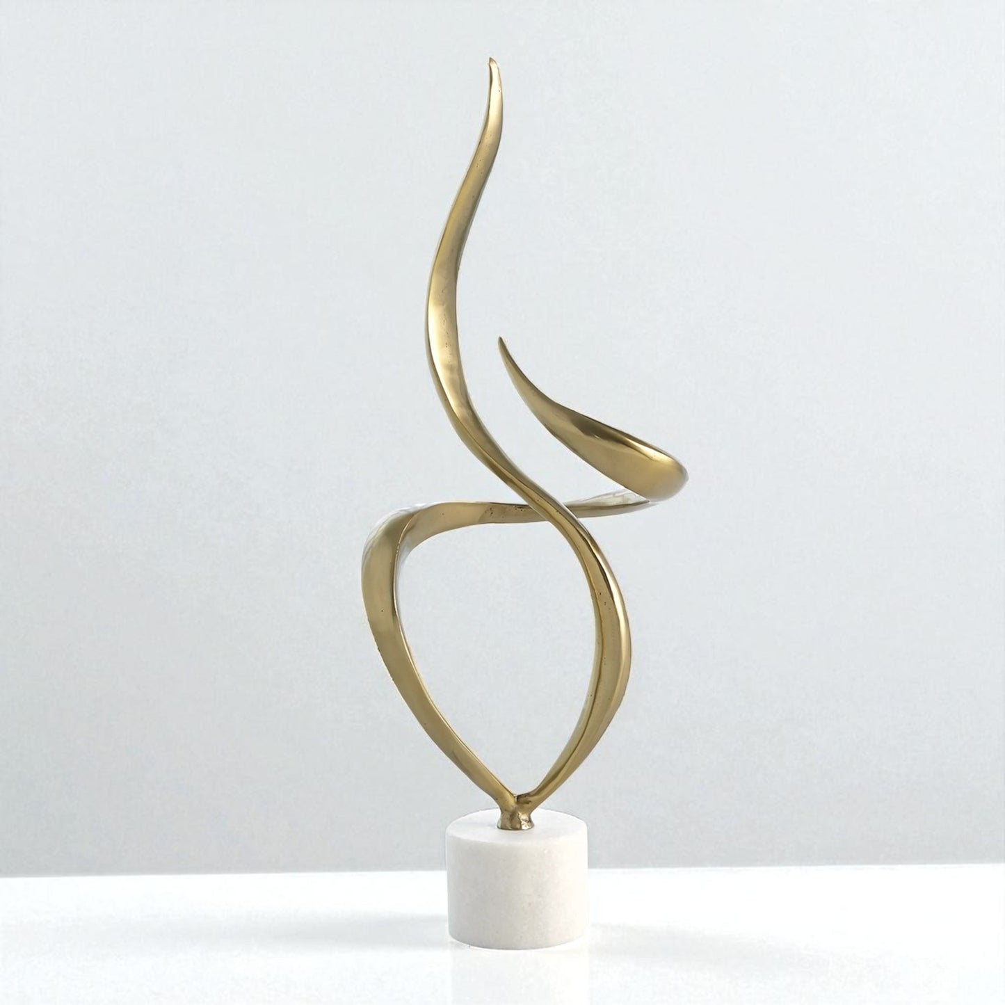Swirl Sculpture - Antique Brass